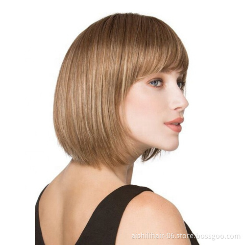 The best-selling 13-inch short  part of high temperature synthetic filament weave Bob wig wigs for  women